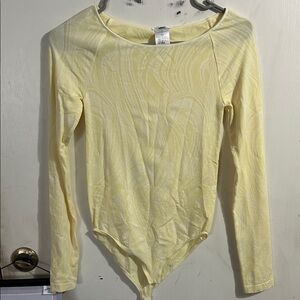 Wolford Light Yellow Long Sleeve Bodysuit